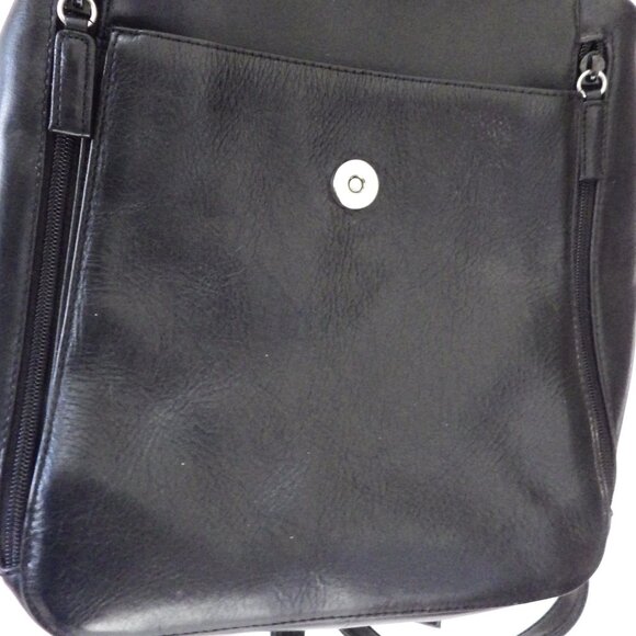 Nine West Black Leather Backpack Purse - Picture 4 of 6